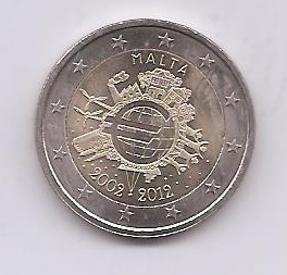 MALTA DEL AÑO 2012 DE 2 EUROS CONMEMORATIVAS